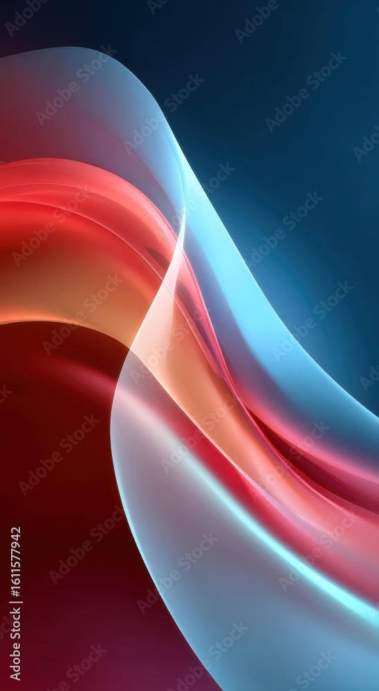 Poster abstract colorful gradient background with fluid and smooth curves