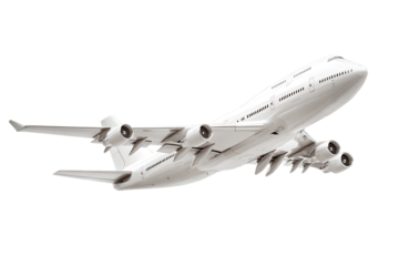 White passenger plane taking off