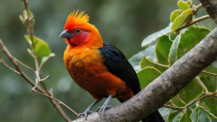  Andean Cock-of-the-Rock Feeding on Fruit
