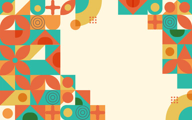 Abstract mosaic flat colorful background
