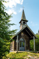 small mountain chapel in the Alps of Austria