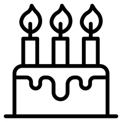 Birthday cake icon in vector illustration