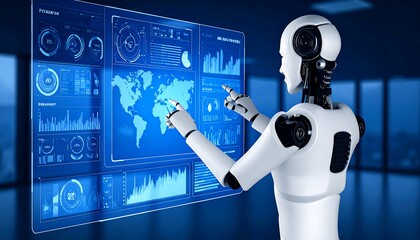 Robot interacting with digital interface