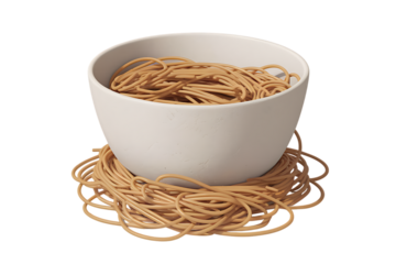 A Bowl of Noodles Overflowing with Golden Strands