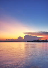 Naklejka premium Beautiful sunset in Tawau, Sabah, Malaysia.