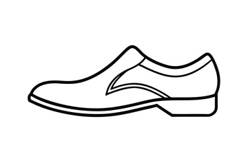 Hispanic heritage month vector art of a stylish mens dress shoe isolated on a white background line art vector