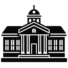 exchange building vector art