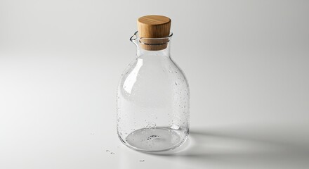 Glass Carafe with Wooden Stopper