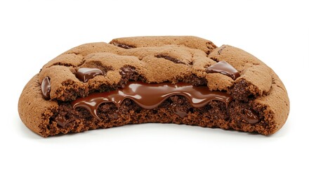 Cut Chocolate Cookie with Molten Filling