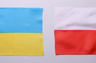Flag of Ukraine and Poland. Partnership and Trade