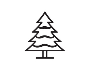 Beautiful Minimalist Christmas Tree Icon Elegant Vector Holiday Artwork