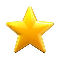 Golden Star A 3D Render of a Shiny FivePointed Star for Award Achievement and Success Visuals