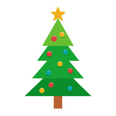 christmas tree isolated on white