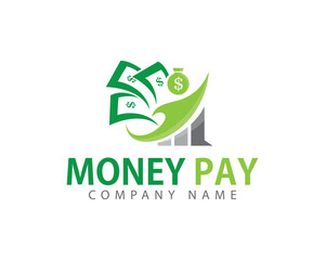 Financial logo creative growth money bank design concept business