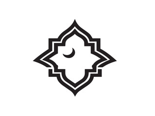 Beautiful Eid festive icon in minimalist style