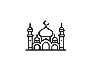 Sophisticated Eid Mubarak icon in vector style