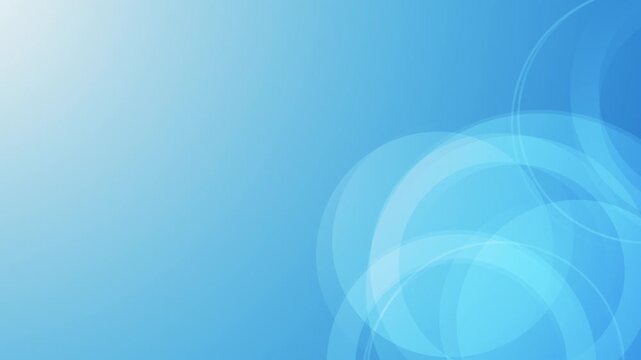 Abstract light blue background with overlapping circular shapes loopable animation