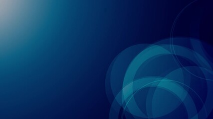 Abstract blue background with overlapping circular shapes loopable animation - Powered by Adobe