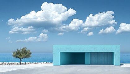 Turquoise Seaside Cabin.