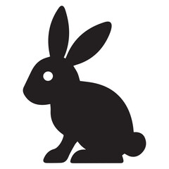 Fototapeta premium Silhouette Style Vector Minimal Rabbit Logo Design – Custom Minimalist Bunny Logo for Pet Brands, Kids’ Products, Eco-Friendly Packaging, Organic Shops, Fashion, and Creative Branding