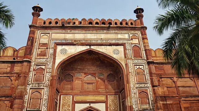entrance of agra fort historic architecture in uttar pradesh india video