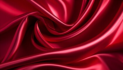 Obraz premium Deep crimson silk draped in flowing folds