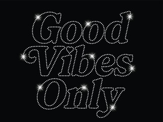A sparkling rhinestone-style typography design that reads 