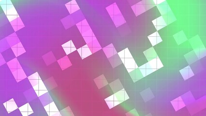 Prismatic Abstracts Blink Square Abstract pixelated pattern with vibrant gradients and geometric grid overlay creating a modern background