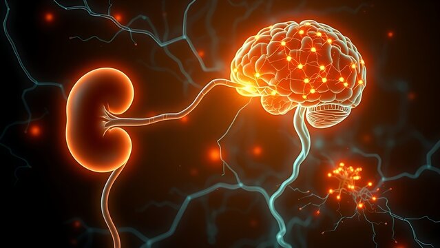 A human head exploding with chaotic wires, symbolizing sensory overload and mental strain.
