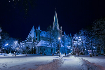 The cathedral Nidarosdomen in Trondheim, Norway