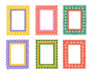 set of colorful frames