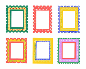 set of colorful frames