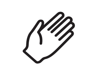 Modern Hand Icon With Clean And Elegant Vector Line Design