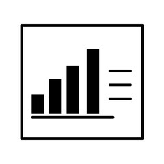 Bar Chart Icon for Business Analytics Dashboard
