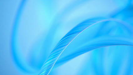 Fototapeta premium Abstract flowing light blue fabric with soft curves and gentle movement