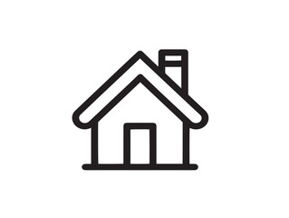 Modern Home Icon Design with Simple Minimal Vector Aesthetic 