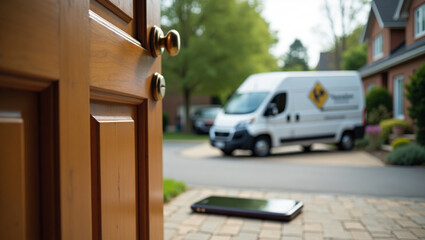 A Door with a Visible Location Mark Such as a House Number Indicating a Welcoming Home