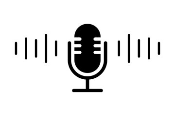 Minimalist Podcast microphone Icon