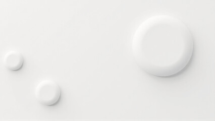 Floating translucent circles in white space