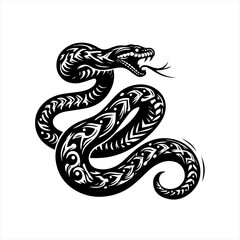 A coiled snake illustration