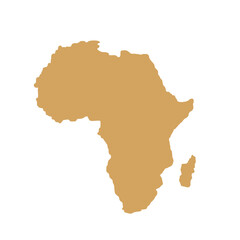 Africa Map Silhouette Gold