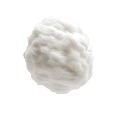 Fluffy White Material Isolated on White Background