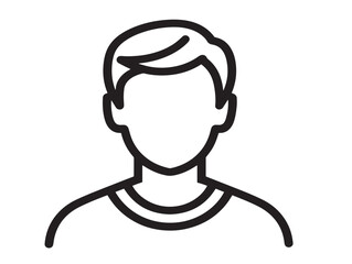 Sleek Minimal Line Art Male Figure Icon for Contemporary Design  