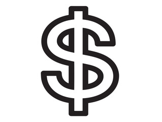 Elegant Minimal Line Art Money Icon for Finance Concepts  