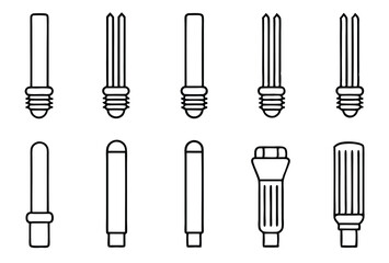 Light tubes brighten abstract minimal line art