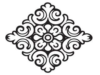 Elegant Minimal Ornament Icon Design With Fine Line Drawing  