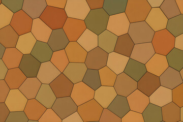 Abstract mosaic background with geometric shapes in warm colors.