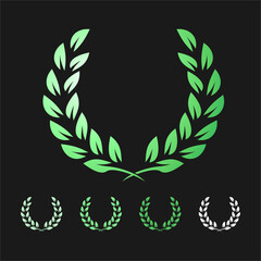  laurel vector logo design, icon, laurel symbol that can be edited according to your wishes
