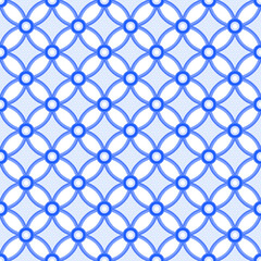 Fototapeta premium Royal Blue Chain Pattern Seamless Repeat