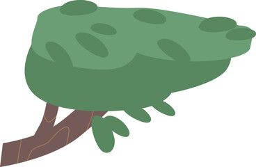Lush tree branch vector illustration